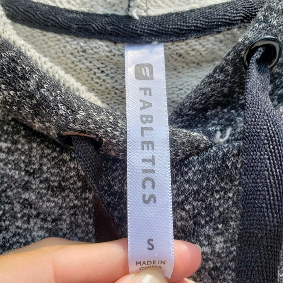 Fabletics "Taj" hoodie black speckled French Terry - Picture 5 of 9